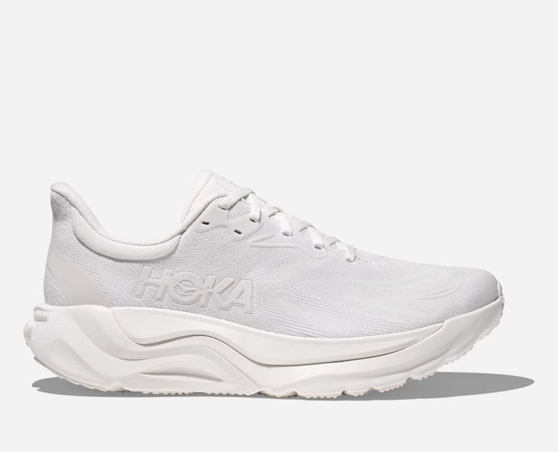 HOKA Men's Arahi 8 Shoes in White/White, Size 10