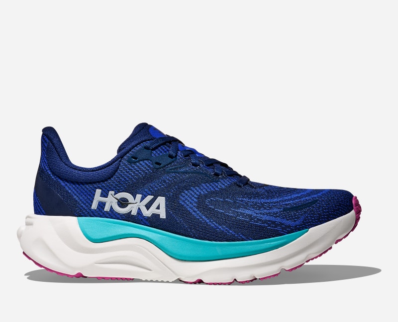 HOKA Women's Arahi 8 Shoes in Midnight Blue/Ultramarine, Size 39 1/3