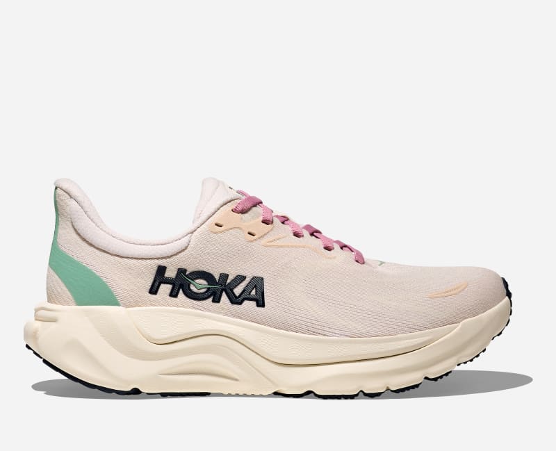 HOKA Women's Arahi 8 Road Running Shoes in Rose Cream/Alabaster, Size 11D W