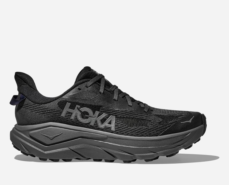 HOKA Men's Challenger 8 Trail Running Shoes in Black/Outer Orbit, Size 41 1/3