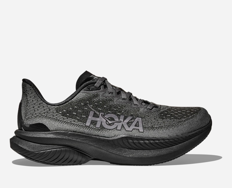 HOKA Women's Mach Shoes 6 in Black/Outer Orbit, Size 42 2/3
