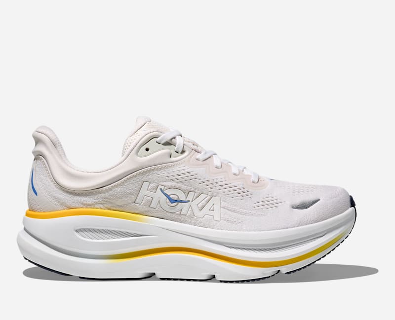 HOKA Bondi 9 Schoenen voor Heren in White, maat 47 1/3 Normaal | Road