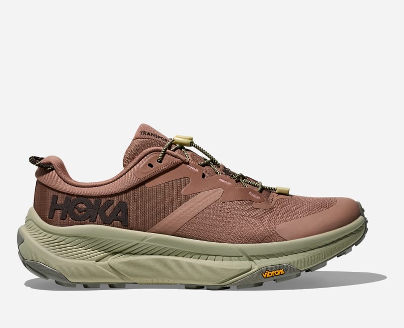HOKA Men's Transport Hiking Hiking Shoes in Maple/Grassland, Size 46