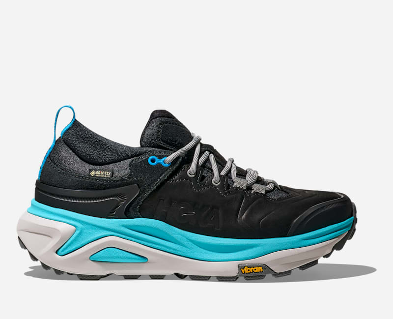 HOKA Women's Kaha 3 Low GORE-TEX Hiking Shoes in Black/Cielo Blue - 1162533-BCLB