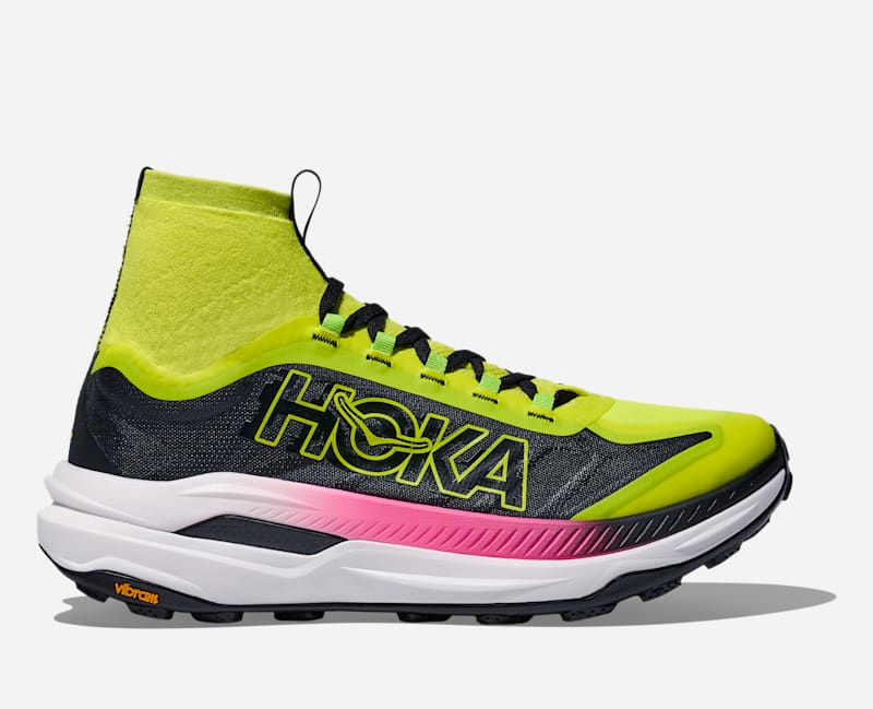 Tecton X 3 Trail Running Shoes in Neon HOKA Men's Citrus/Black, Size 40 2/3