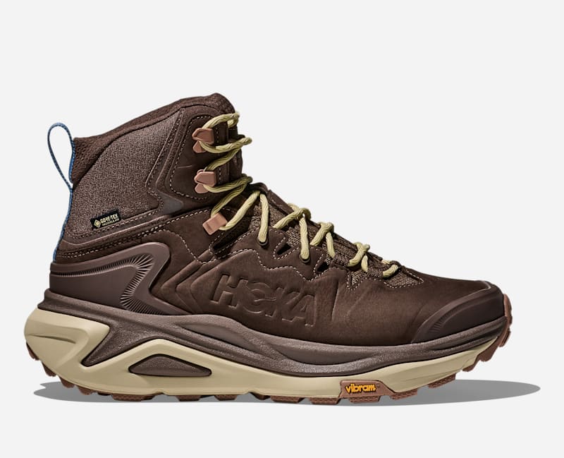 HOKA Men's Kaha 3 Gore-Tex Hiking Hiking Shoes in Walnut/Oyster Mushroom, Size 45 1/3