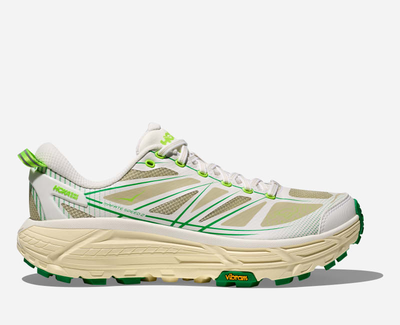 HOKA Mafate Speed 2 Chaussures en White/Fresh Cut Grass Taille 38 | Lifestyle