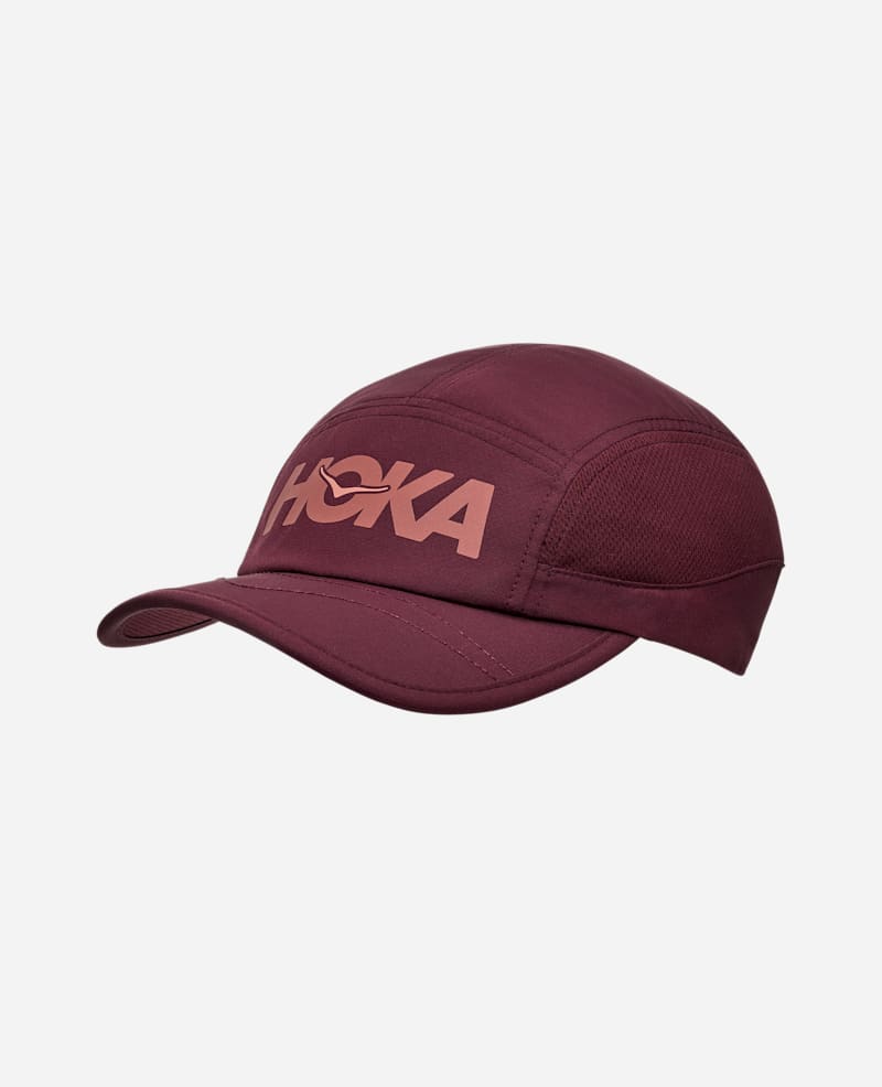 HOKA Run Hat in Black Cherry