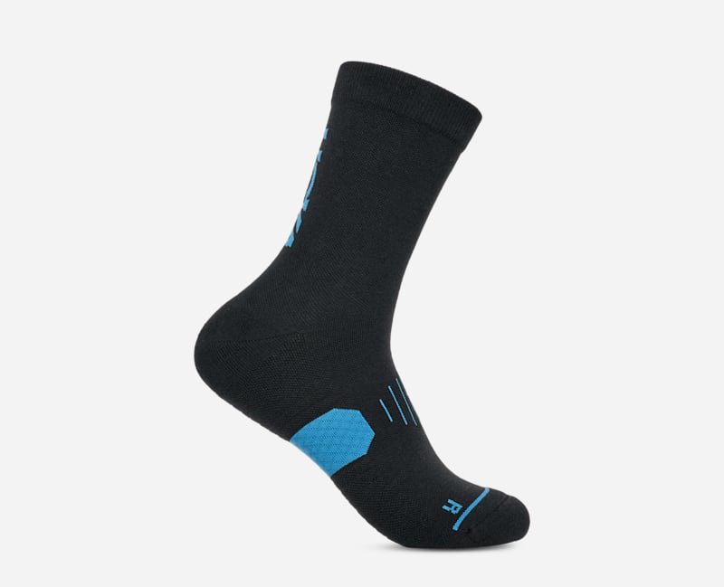 HOKA Gpx Crew Run Sock in Black, Size XL