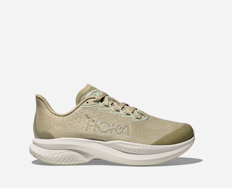 HOKA Mach 6 løpesko i farger oyster mushroom/truffle salt, størrelse: 40 2/3Y