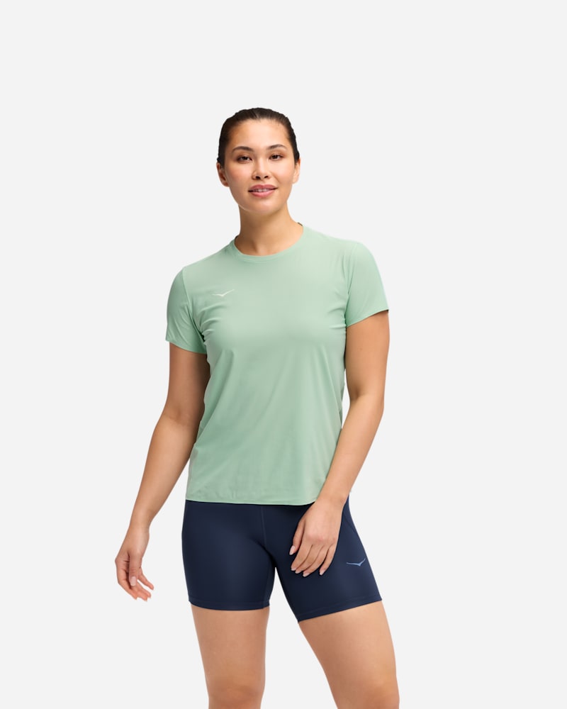 HOKA Women's Airolite Short Sleeve 2.0 in Jadeite, Size Small