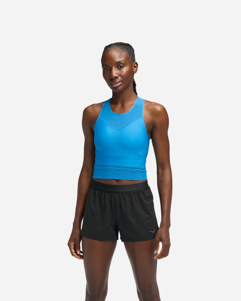 Race Day Bra in HOKA Women's Blue, Size Medium