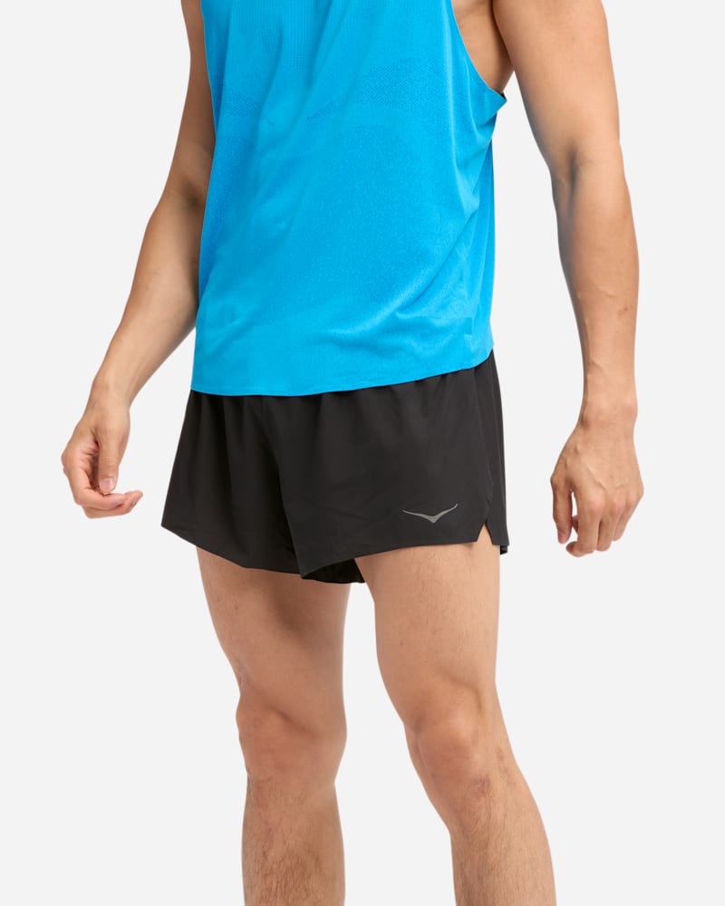 HOKA Men's Race Day Split Short in Black, Size XXL