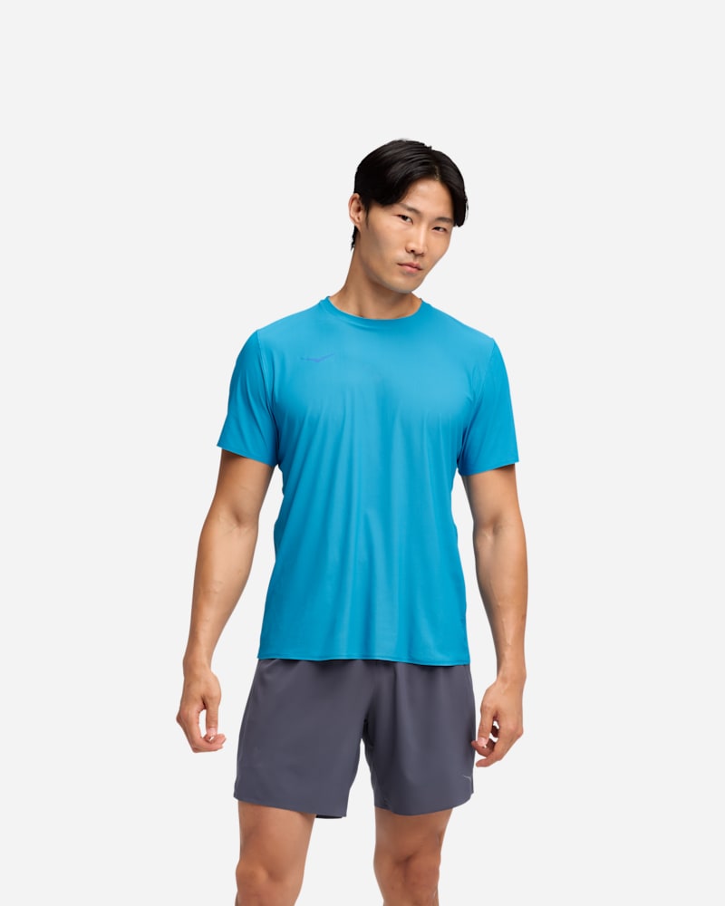 Airolite Short Sleeve 2.0 in HOKA Men's Blue, Size Large