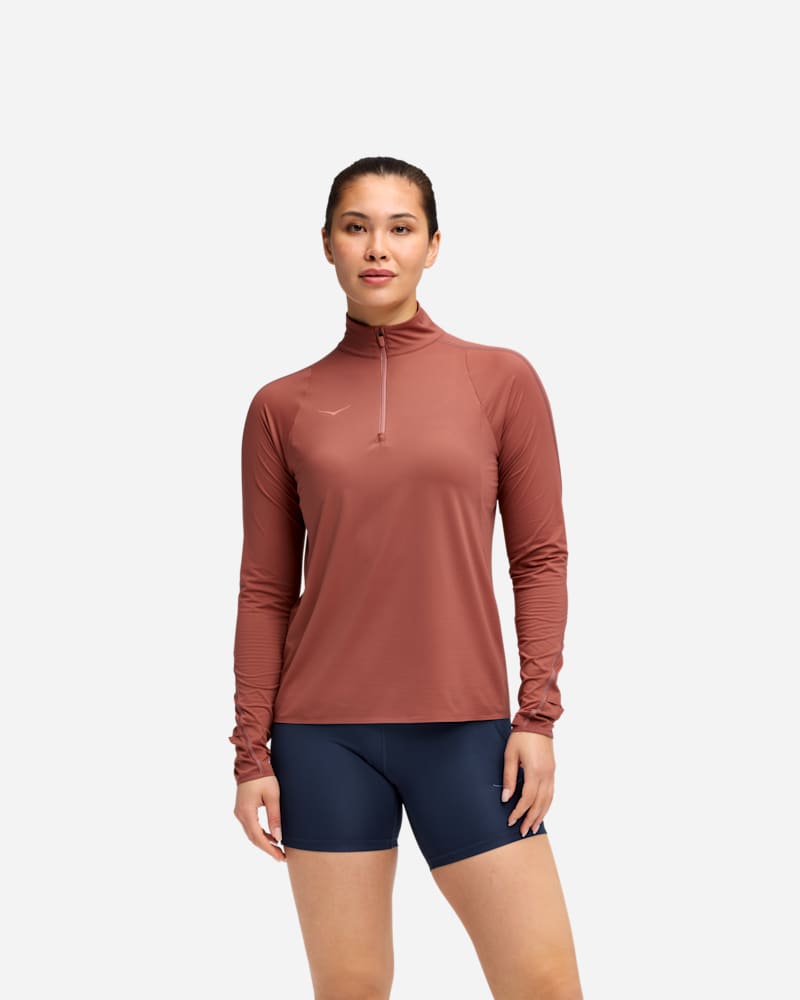 HOKA glidetech quarter glidelås til dame i rouge, størrelse: stor