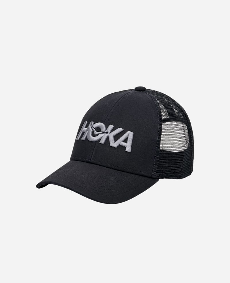 Gorra HOKA Trucker en Black | Sombreros Y Gorras