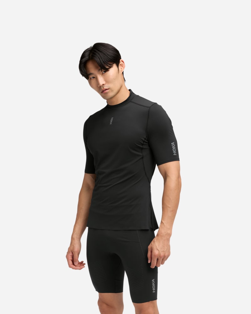 HOKA Men's SkyBreeze Short Sleeve in Black, Size 2XL