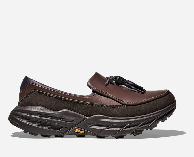 HOKA Speed Loafer in Walnut/Cast Iron, Size 46 2/3