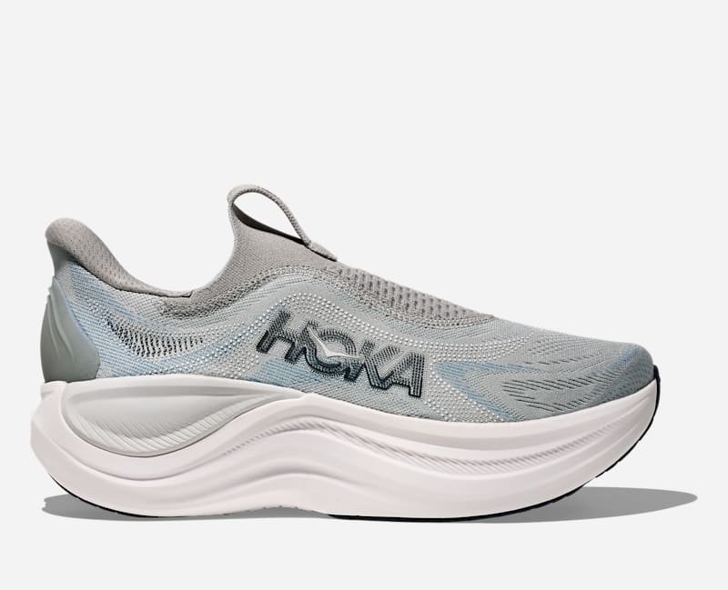 HOKA Men's Skyward Laceless Shoes in Stardust/Stellar Grey, Size 12