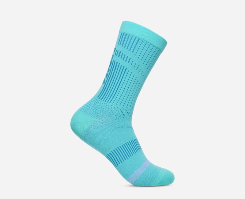 HOKA Chaussette de trail Run Crew en Cielo Blue Taille M | Chaussettes