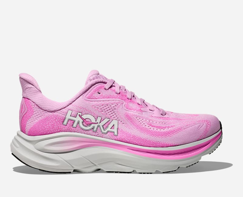 HOKA Clifton 10 Chaussures pour Femme en Flower Nectar/Neon Fuchsia Taille 38 2/3 | Route