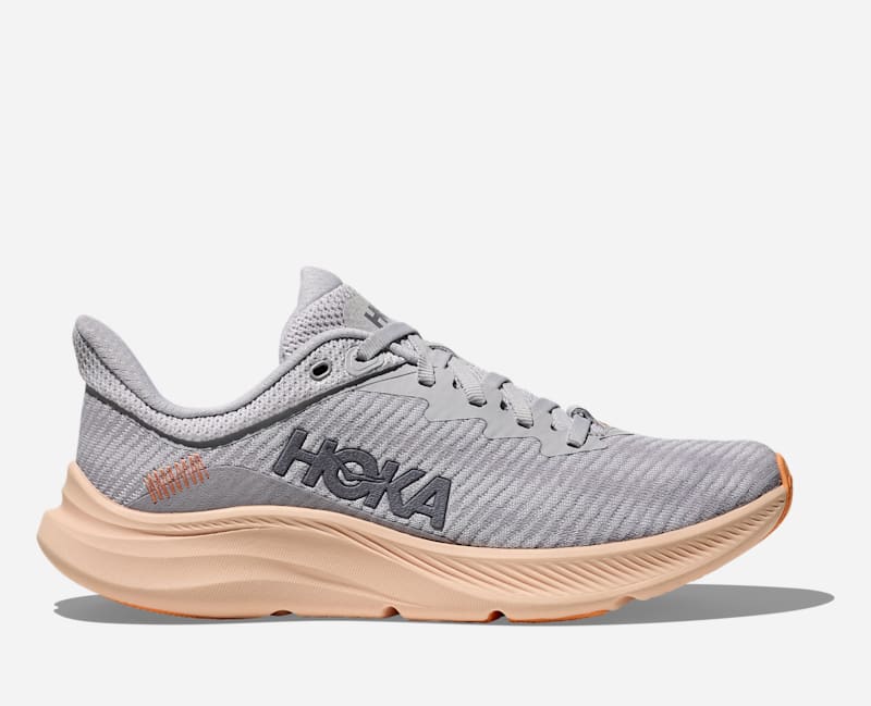 HOKA Women's Solimar Shoes in Cosmic Grey/Tangerine Glow, Size 36