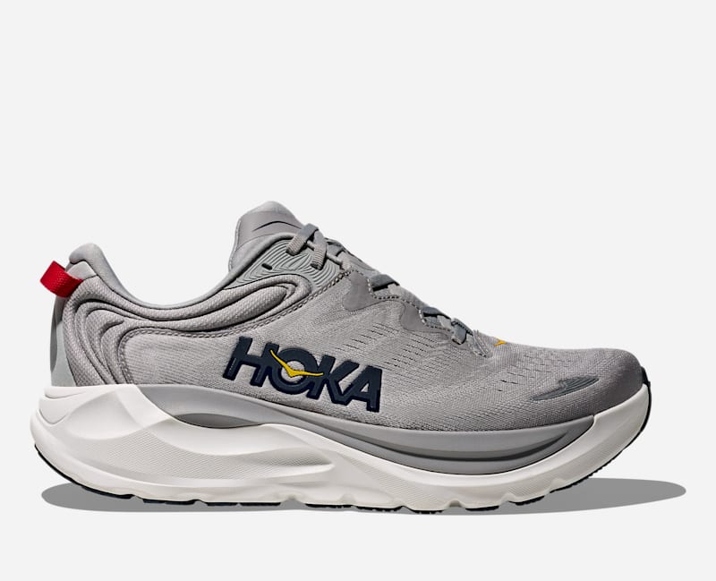 HOKA Men's Gaviota 6 Shoes in Stellar Grey/Stardust, Size 8.5