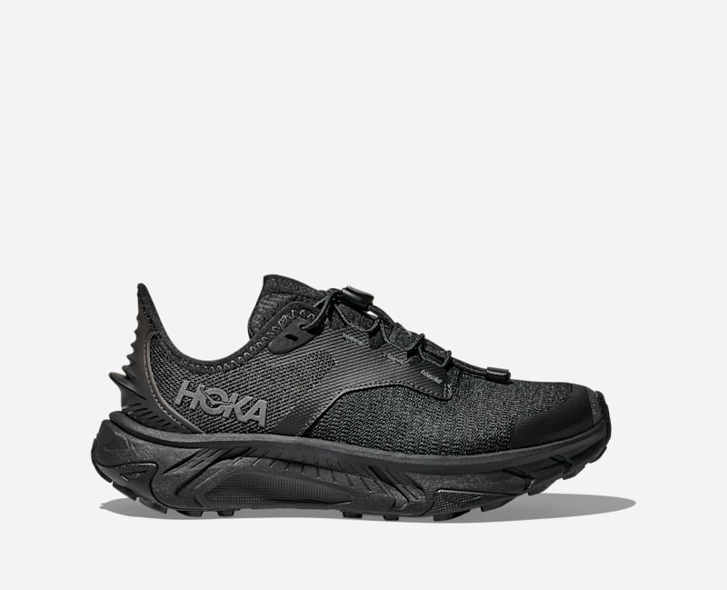 HOKA Transport Freedom Shoes in Black/Black, Size 5Y