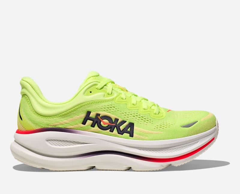 HOKA Bondi 9 tursko til herre i farger neon yuzu/sunlight, størrelse: 46 2/3 W