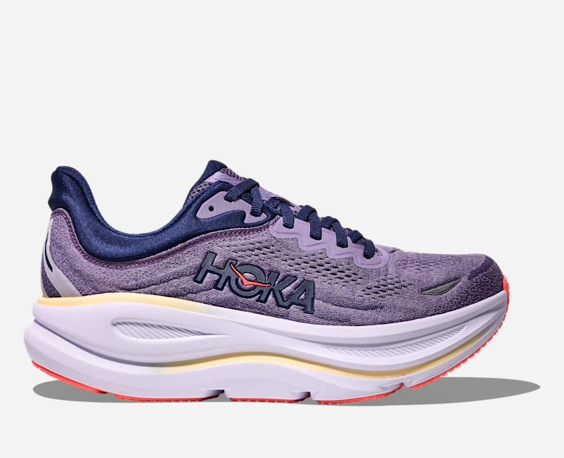 HOKA Women's Bondi 9 Shoes in Berry Jam/Berry Patch, Size 43 1/3