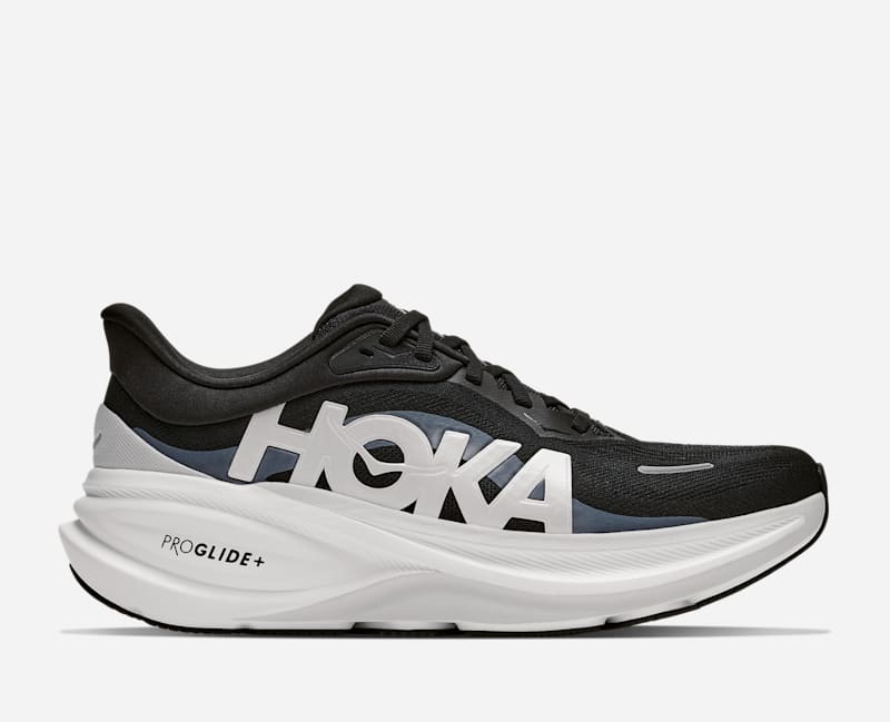 HOKA Men's Clifton PRO Shoes in Black/Cosmic Grey, Size 11