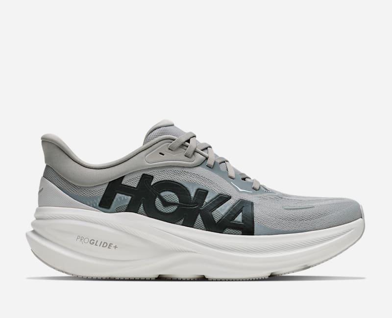 HOKA Men's Clifton PRO Shoes in Stellar Grey/Galactic Grey, Size 8
