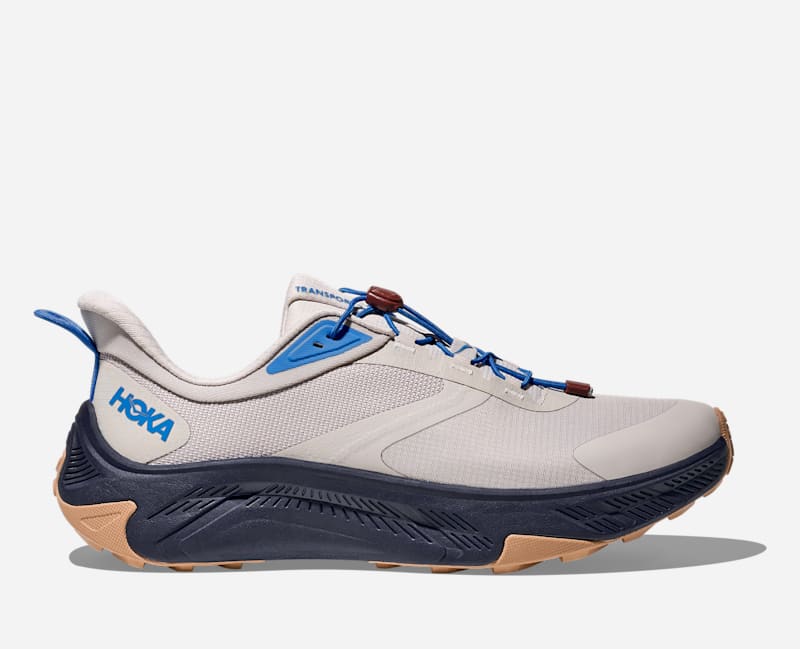 HOKA Men's Transport 2 Shoes in Stucco/Varsity Navy, Size 11.5