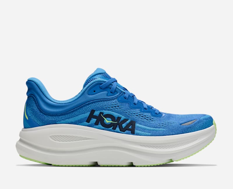 HOKA Men's Bondi 9 Road Running Shoes in Virtual Blue/Soft Cobalt, Size 14.5 W