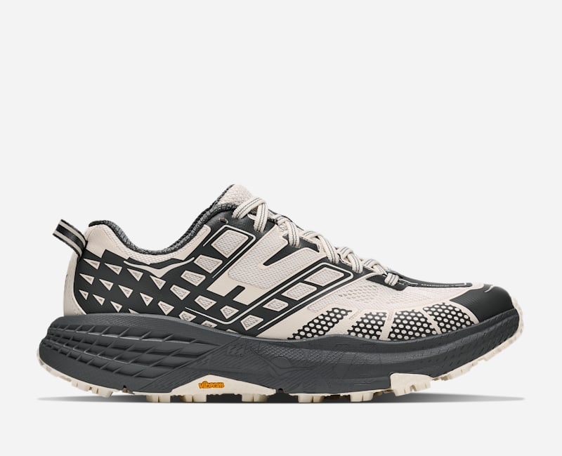 HOKA Speedgoat 2 Trail Shoes in Alabaster/Outer Orbit, Size 12.5