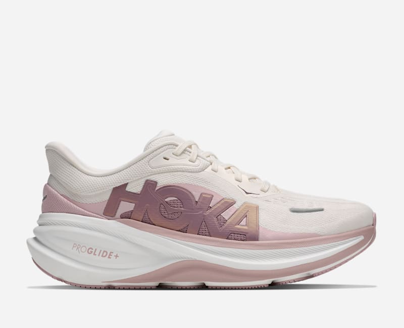 HOKA Women's Clifton PRO Shoes in Alabaster/Pink Opal, Size 10