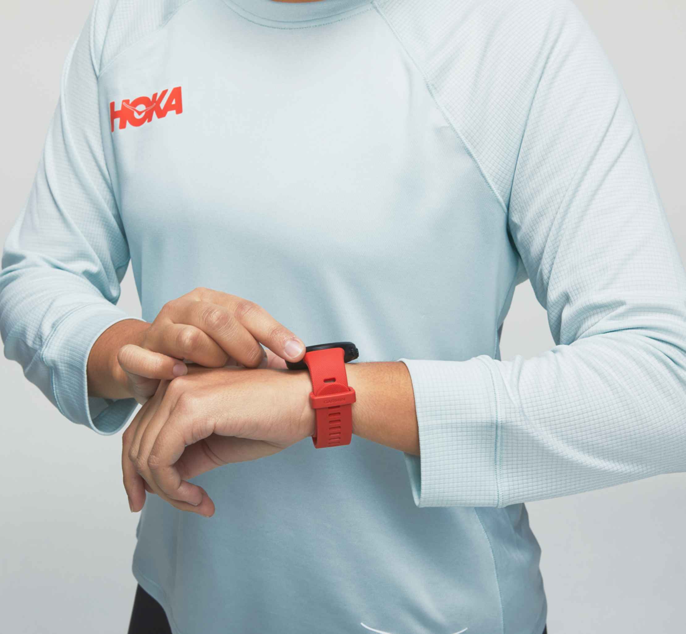 Hoka One One Glide 3/4 Sleeve T Shirt Tee Mens SzM Blue