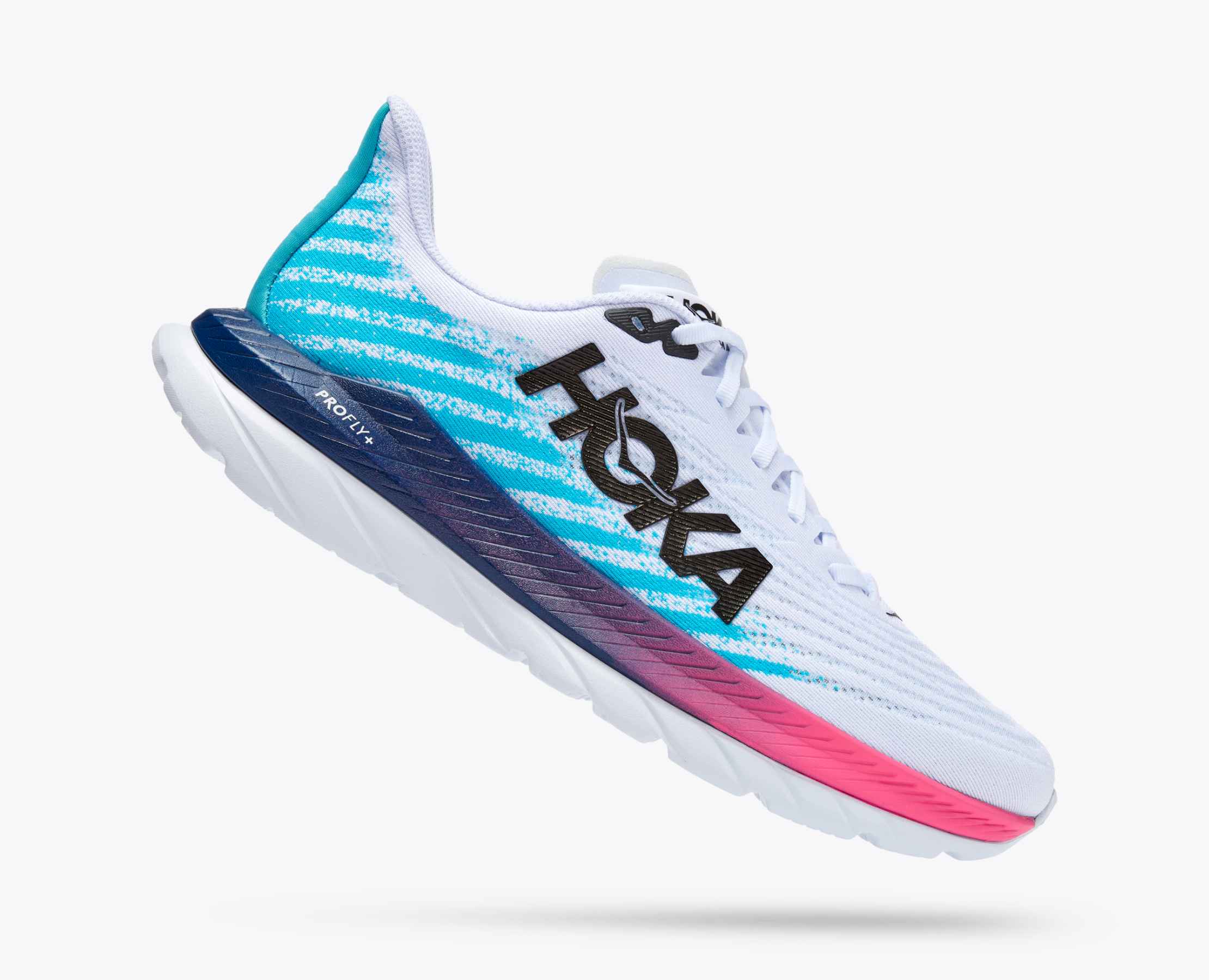 Men's Hoka Mach 5 Running Shoes (Colour: Bluesteel/Sunlit