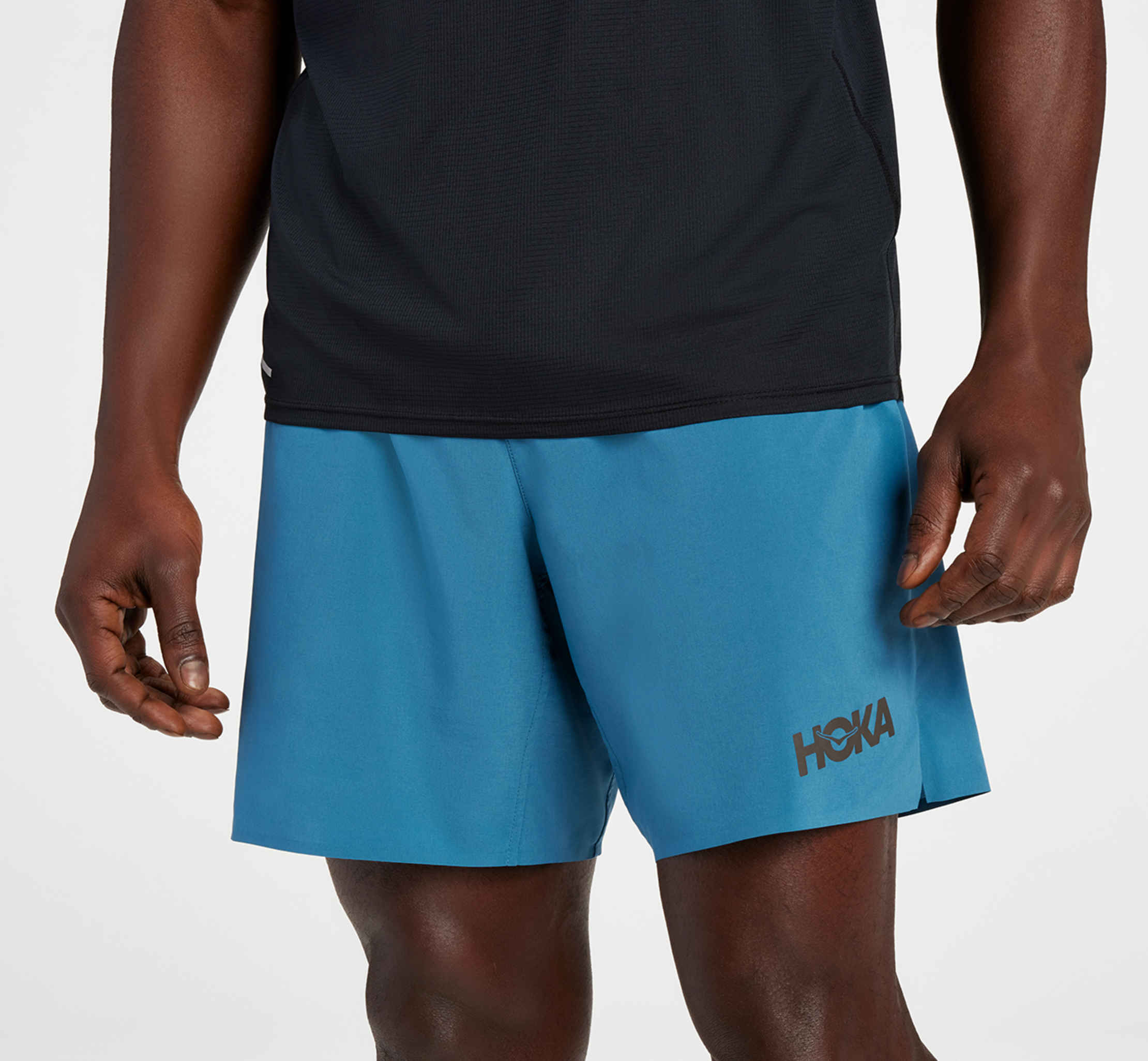 ウォーキング・ランニングウェア HOKA 7inch Shorts (mens S size) hr23-holid-7-short-besl-m-f.