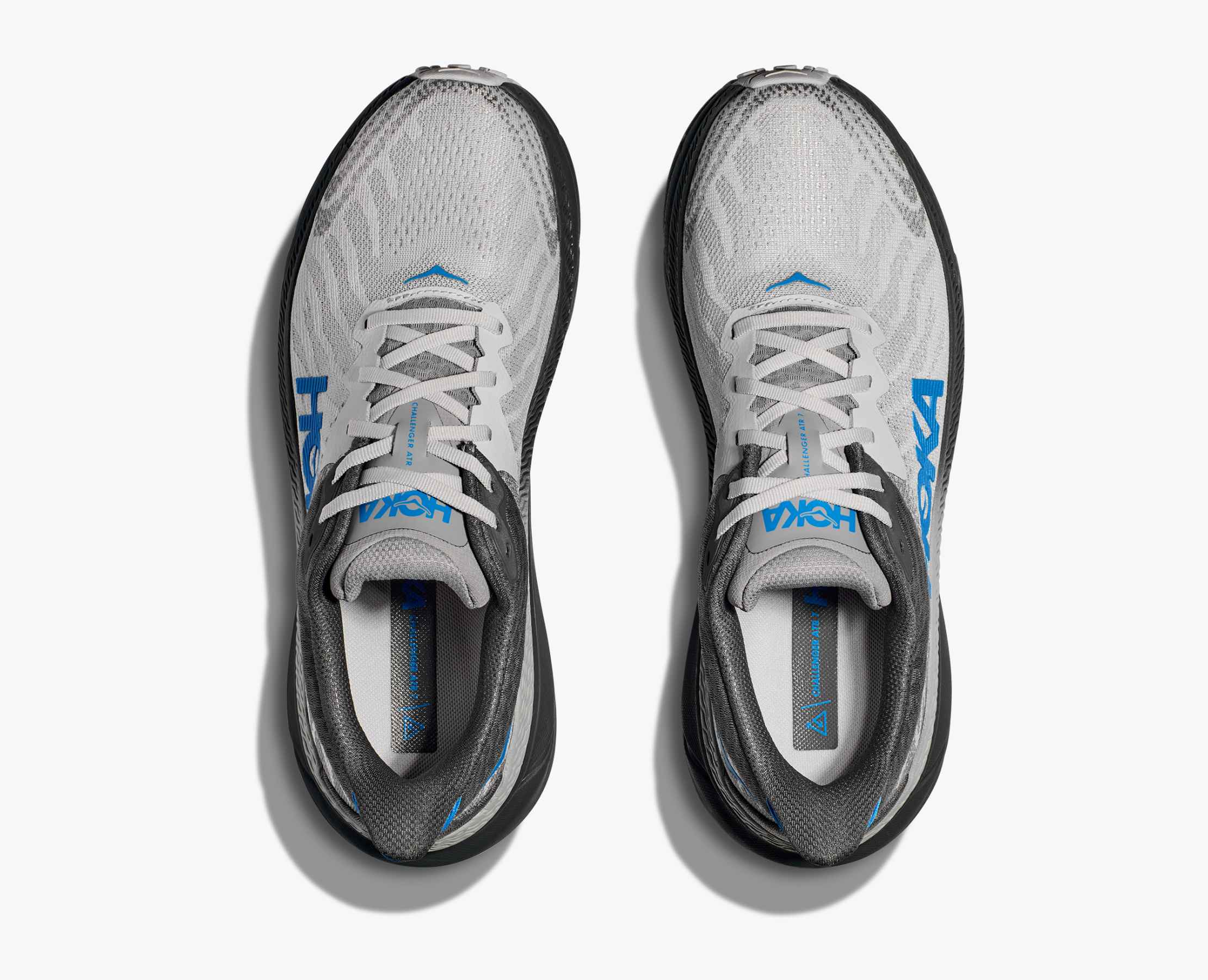 ☆HOKA☆ Men's Challenger ATR 7 Grey Black 1134497HMCS 11344 HOKA Men's Challenger ATR 7 Wide Mountain Fog/Druzy