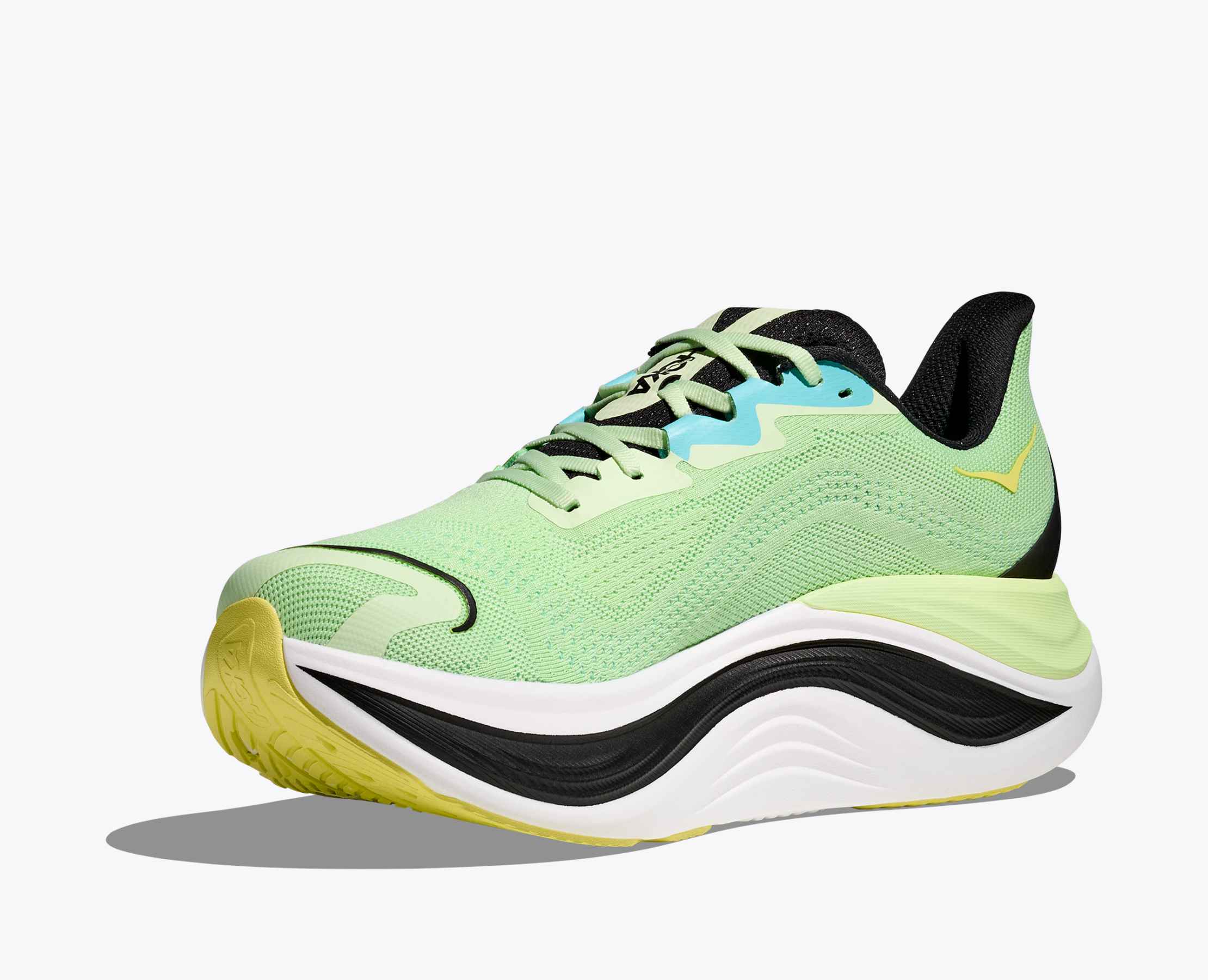 ＋ローサ  Men's Skyward X Running Shoe - Black/Electric Aqua - Regular