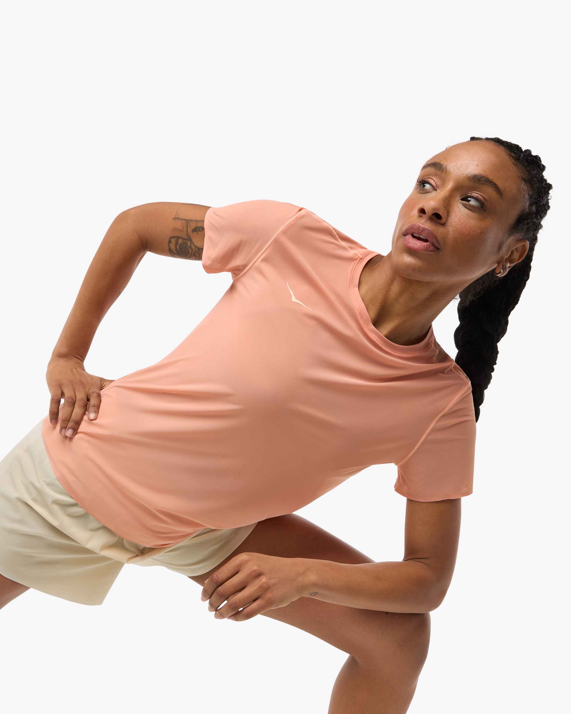 ★andar★ Airy Fit Peach Slim Fit Short Sleeve HOKA Airolite Run Short Sleeve for Women | HOKA® UK