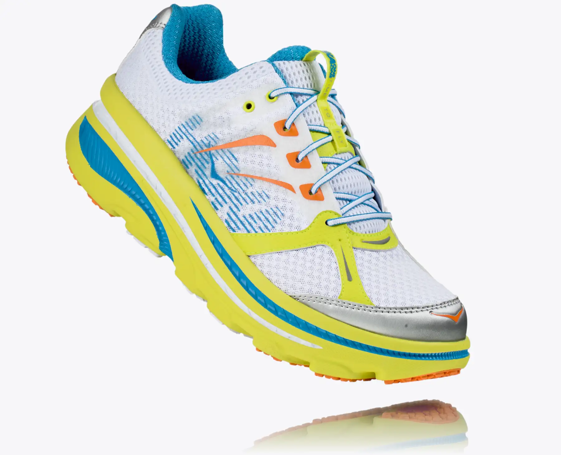 Hoka One Men\'s 11 M Bondi B Running Sneakers Citrus White 1107349 Hoka M Bondi 9 – Shoe Gallery Inc main image 3