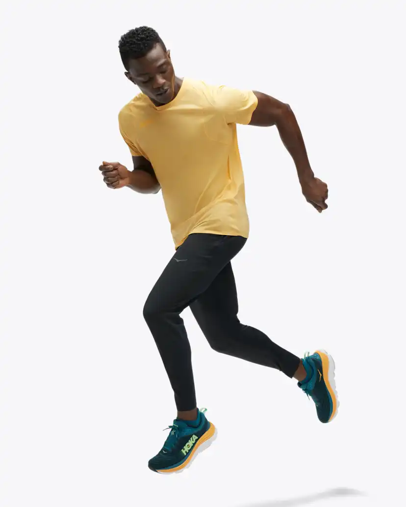 Мужские брюки Hoka Novafly Run Pant, цвет: Чёрный — фото 3