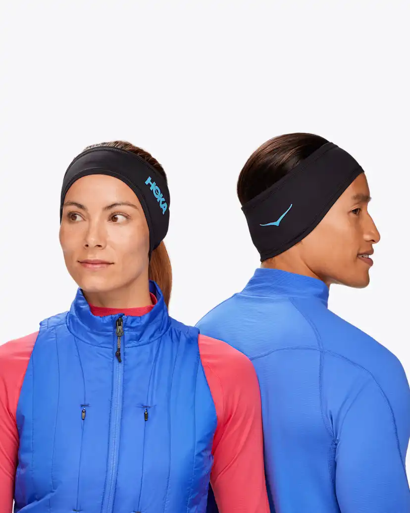 Мужские аксессуары для волос Hoka ColdSnap Fleece Headband, цвет: Чёрный — фото 2