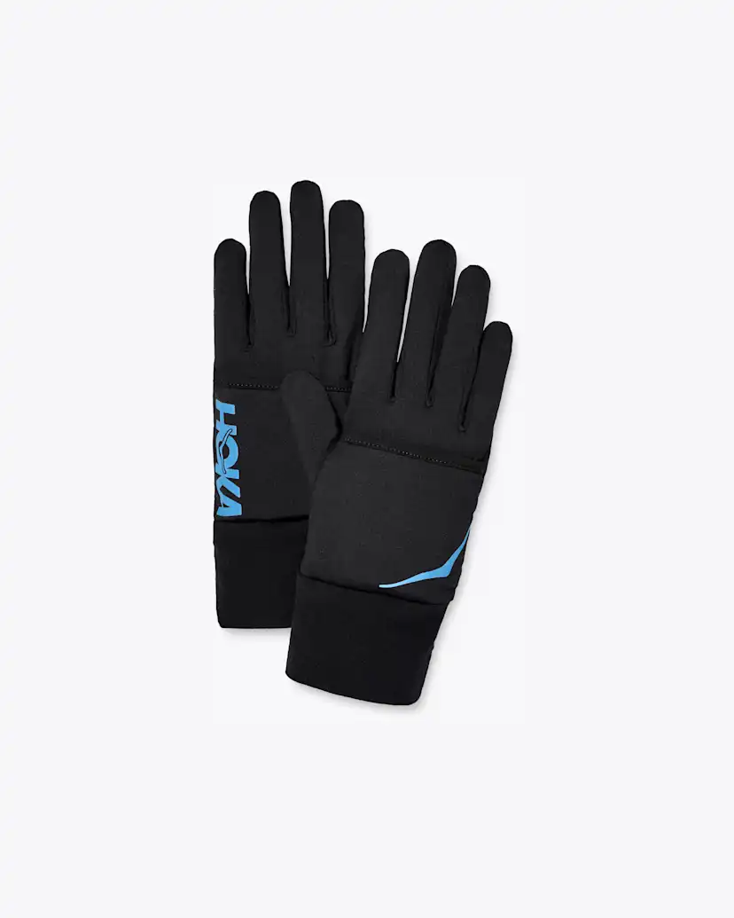 Мужские перчатки Hoka ColdSnap Fleece Gloves, цвет: Чёрный