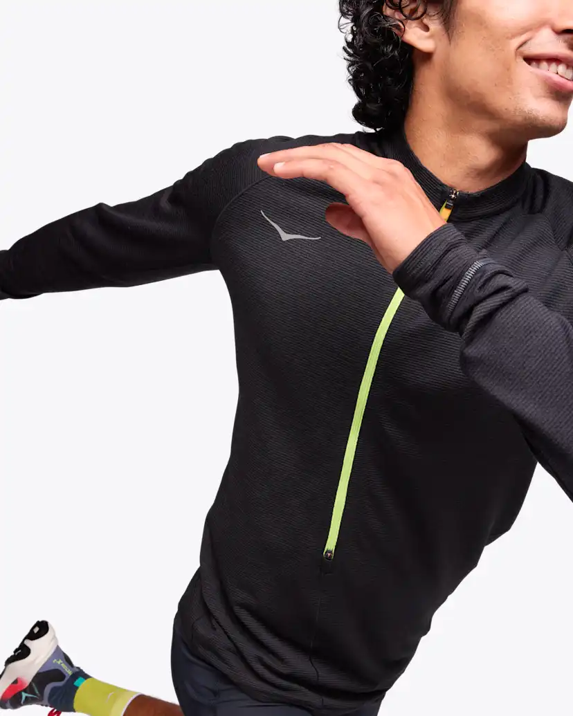 Мужские топы Hoka BaseZip Long Sleeve — фото 4