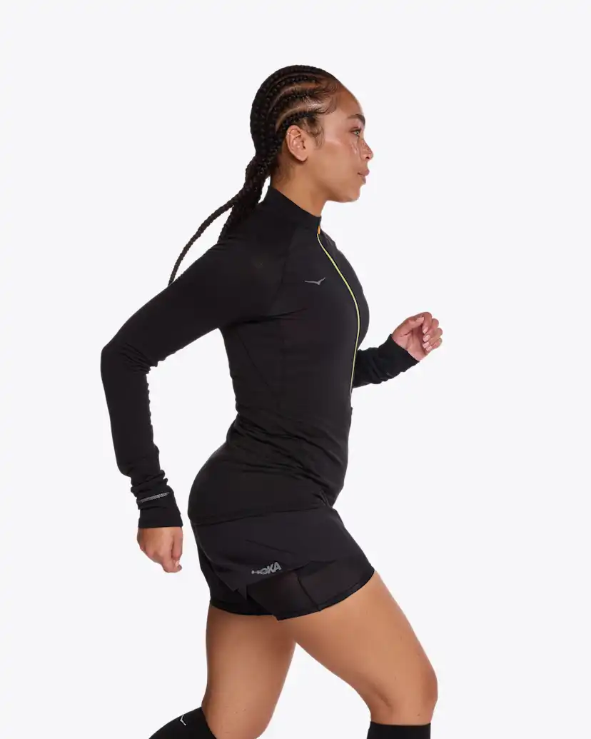 Женские топы Hoka BaseZip Long Sleeve — фото 4