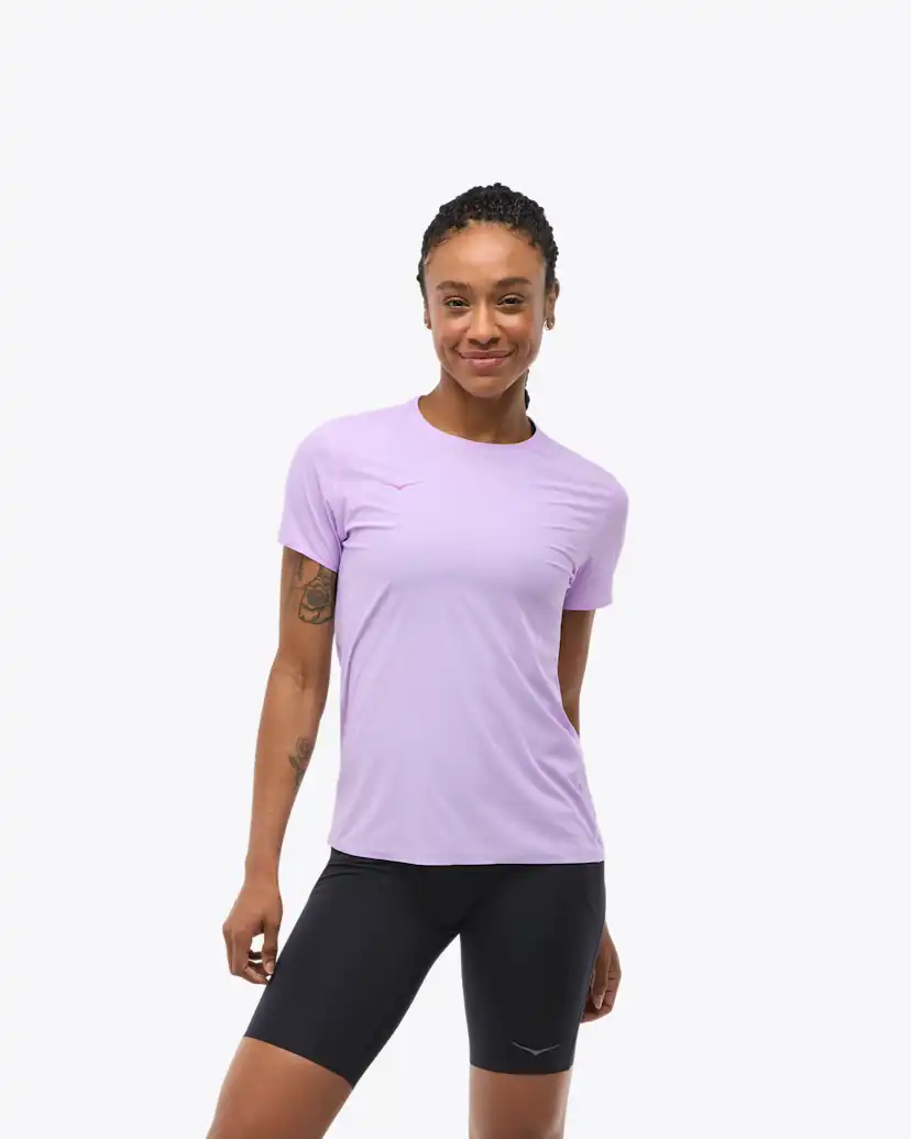 Женские топы Hoka Airolite Run Short Sleeve