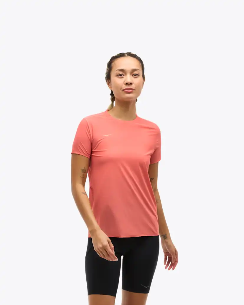 Женские топы Hoka Airolite Run Short Sleeve